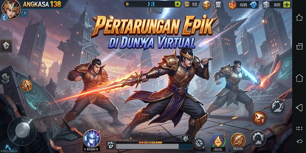 Gameplay menarik dengan pertarungan karakter dalam ANGKASA138.