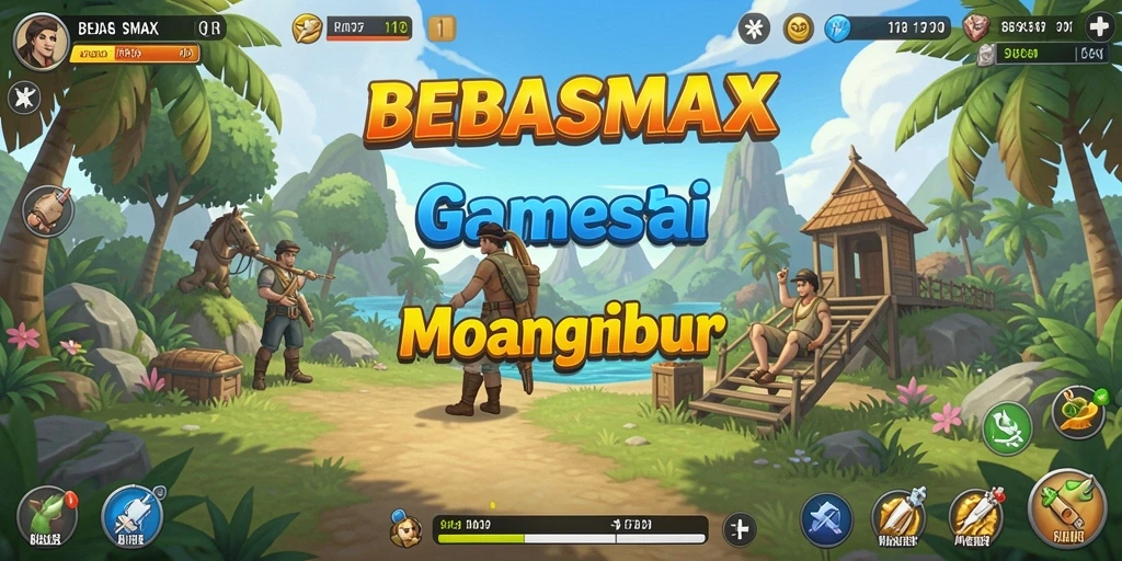 Tampilan gameplay BEBASMAX yang ceria dan menghibur.