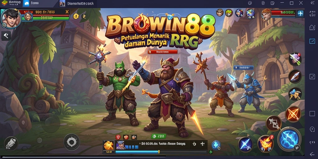 Tampilan gameplay menarik BROWIN88 dalam petualangan RPG.