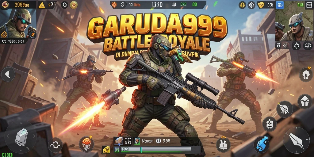 Tampilan gameplay mendebarkan di GARUDA999 dengan pertempuran intens.