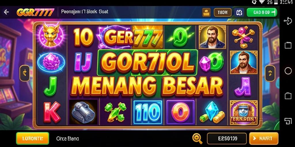 Tampilan menarik dari permainan Slot GGR7777 dengan efek visual menawan.