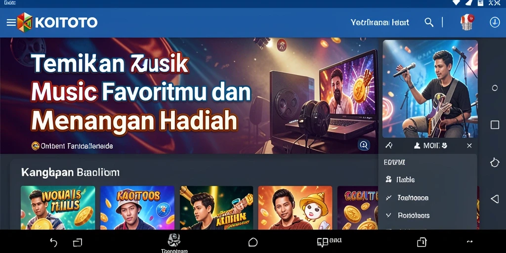 Screenshot KOITOTO menampilkan pengguna menikmati gameplay musik yang seru.