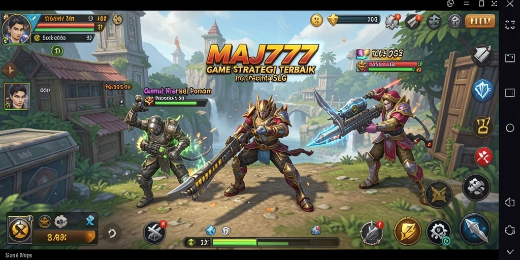 Screenshot gameplay MAJ777 menampilkan pertarungan strategis yang mendebarkan.