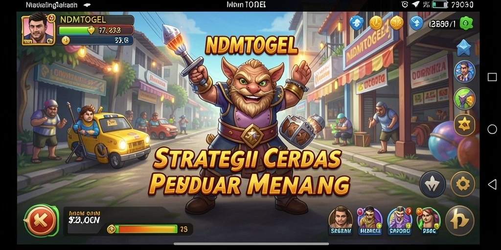 Screenshot NDMTOGEL menampilkan aksi strategi mendebarkan.