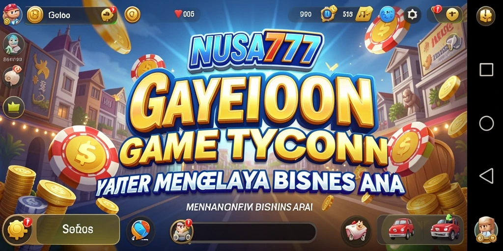 Screenshot gameplay NUSA777 menampilkan berbagai pilihan bisnis yang dapat dikelola.